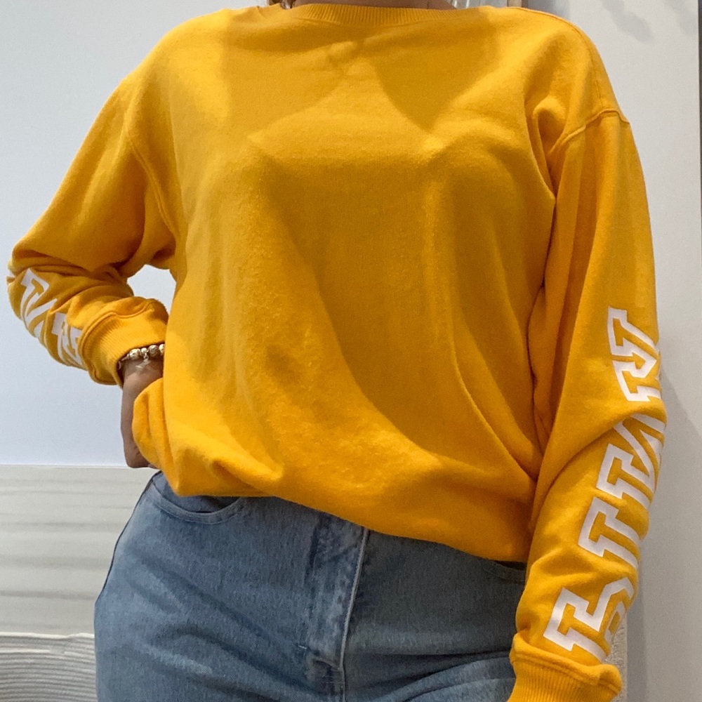 yellow victoria secret pink sweater